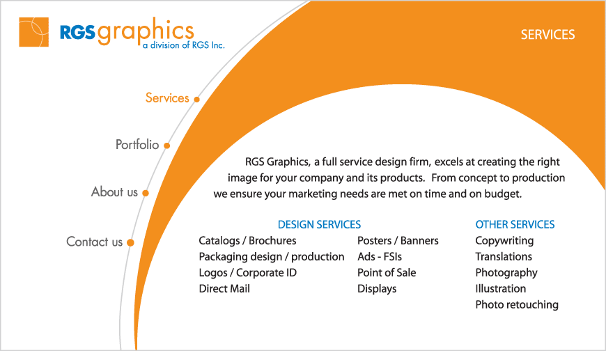 RGS Design services, copywriting