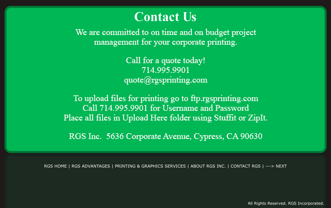 RGS Printing Services